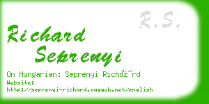 richard seprenyi business card